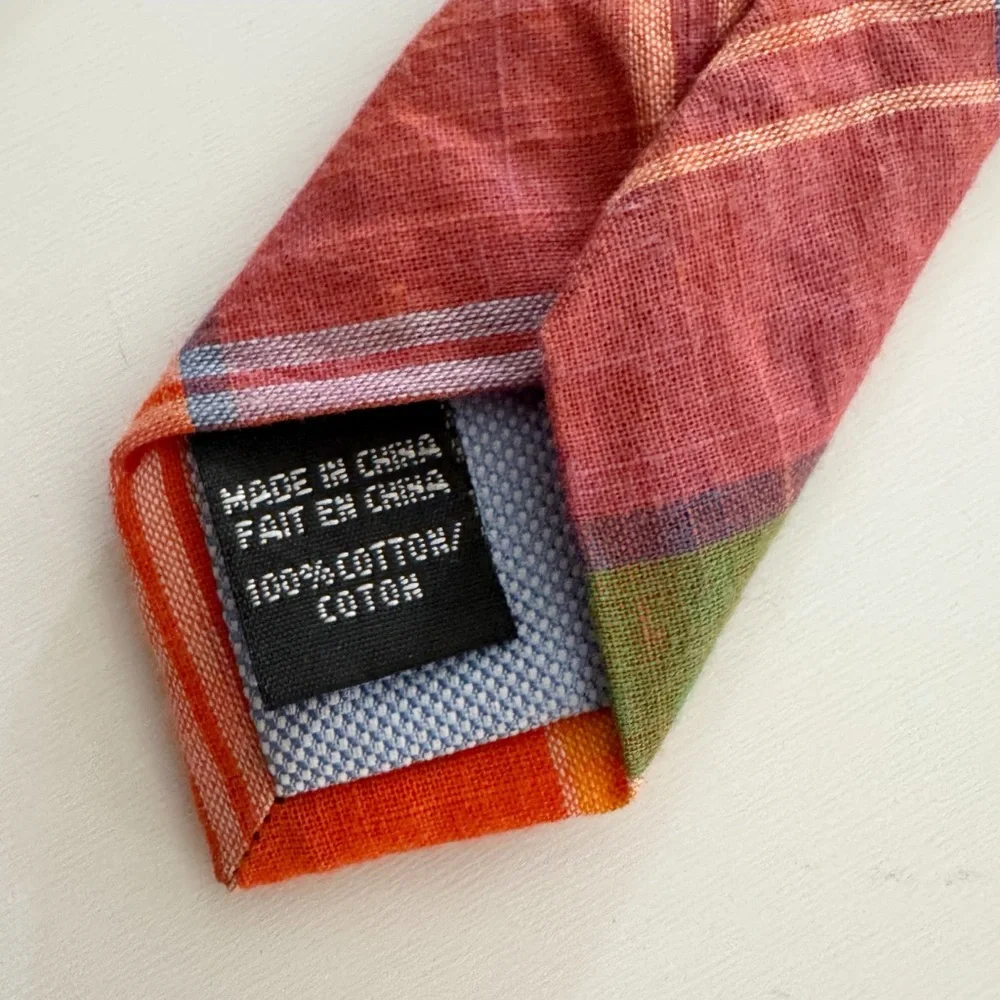 Tommy Hilfiger Plaid Slim Cotton Tie